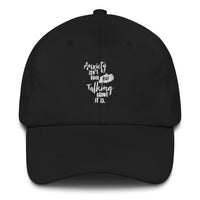 'Anxiety Isn't Cool But Talking About It Is' Adjustable hat